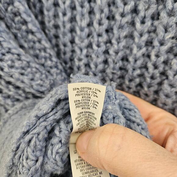 Aerie Oversized Chunky High Neck Blue Long Sweater. Size Small - Picture 8 of 8